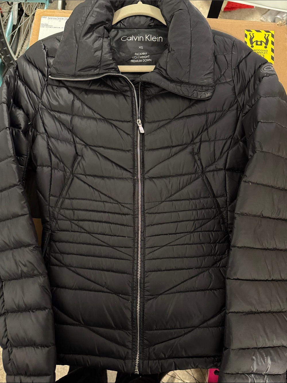 Calvin Klein Women's Black Quilted Packable Down Puffer Jacket